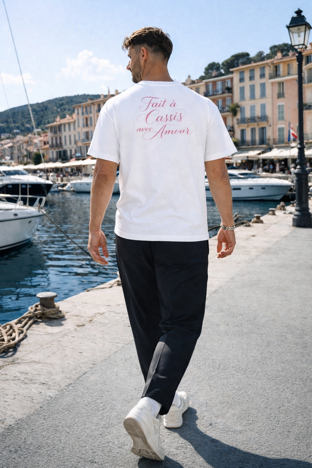 Fait à Cassis — Textile — lettrage manuscrit